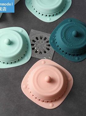 Sink Hair Stopper Strainer Silicone 2-in-1 Basin Bathtub Str