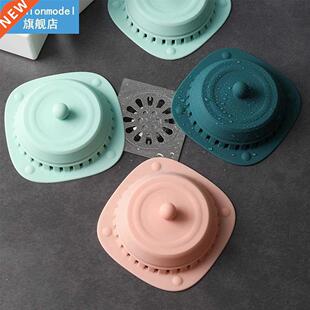 Sink Hair Stopper Strainer Silicone 2-in-1 Basin Bathtub Str
