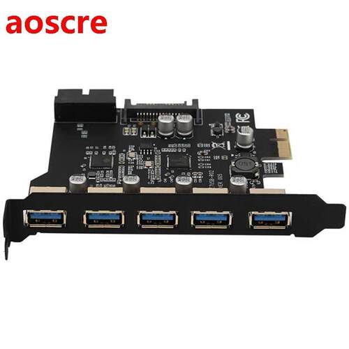 Speed PCI-E to USB .0 19-Pin 5 Port PCI Express Expansion C
