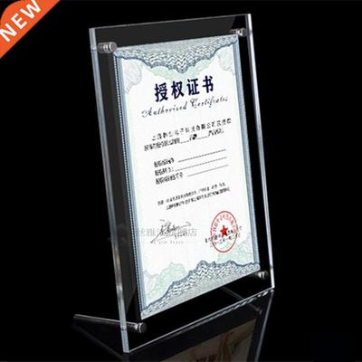1 SET Acrylic Photo Frame Product Price Tag Display Stand Tr