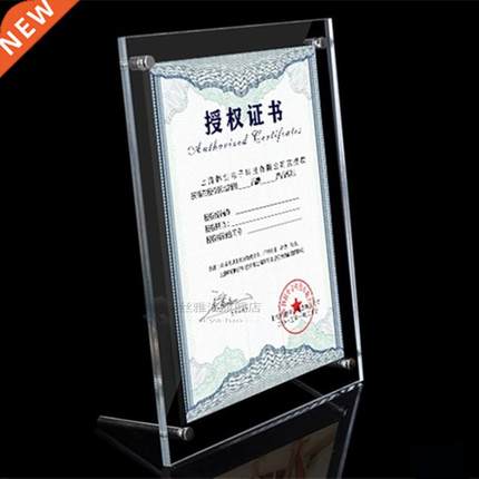 1 SET Acrylic Photo Frame Product Price Tag Display Stand Tr