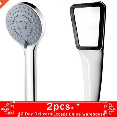 2pcs Rainfall Shower Head 5 Mode Setting Water Saving Shower