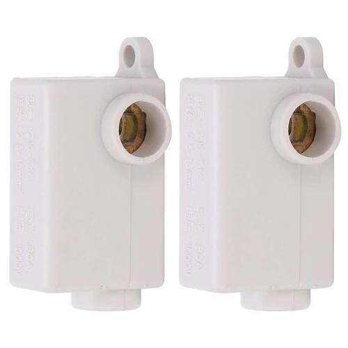 2Pcs Inline Junction Connector Box T-Type Terminals Cable Wi