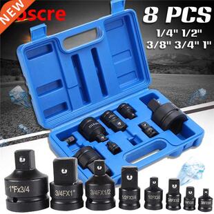 8Pcs mpact Socket Wrench Adaptor Set Socket Convertor Adapt