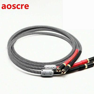 Pair High Quality OCC Silver Plated RCA cable Audio RCA inte