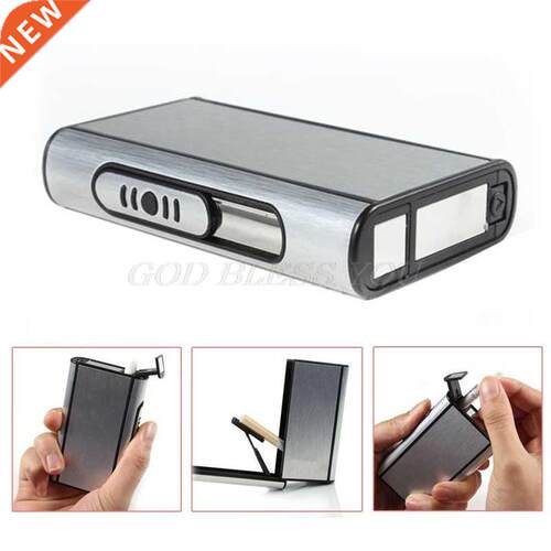 Pocket Aluminum Cigarette Case Automatic Ejection Holder Met