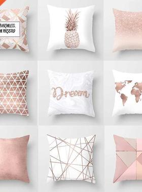 Nordc Style Plant Letter Flower Geometrc Sofa Cushon Pll