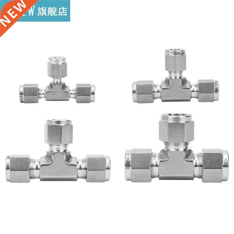 SS-600-3 1Pcs 1/8 1/4 3/8 1/2 Compression Ferrule Tee Connec