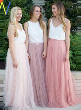 Women Maxi Long Tulle Skirt Bridesmaid Ball plus size Skirts