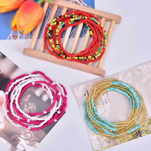 Hot Double Row Beaded Belly Waist Chains Fashion Bohemian Co