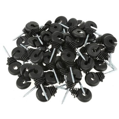 50Pcs Electric Fence Offset Ring Insulator Fencing Screw in
