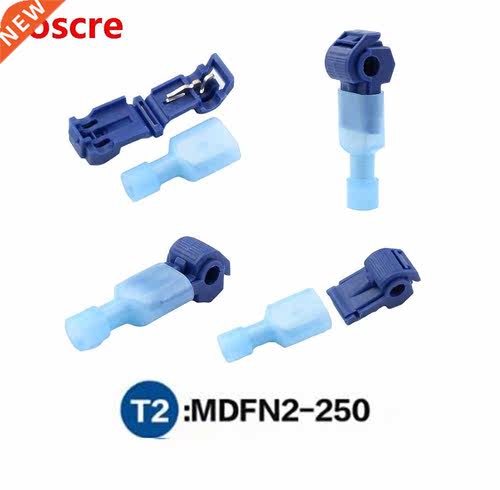 20pcs/ 10set blue T Type Quick Splice Crimp Terminal Wire Co