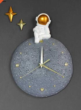 Modern Light Luxury Astronaut Wall Clock Personality Dining