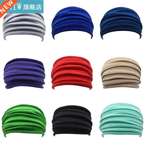 New Colorful Fold Yoga Hairband Wide Sports Elastic Summer R