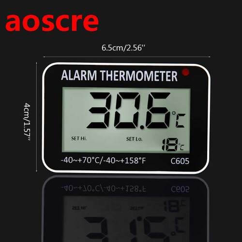 Hanging Magnetic Digital Alarm Thermometer for fridge Freeze