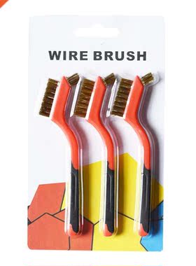 3pcs Brass / Nylon / Steel Wire Brushes Rust Remover Cleanin