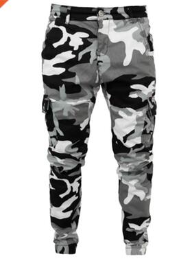 Camouflage Military Joggers Pants Men Pure Cotton Mens Sprin