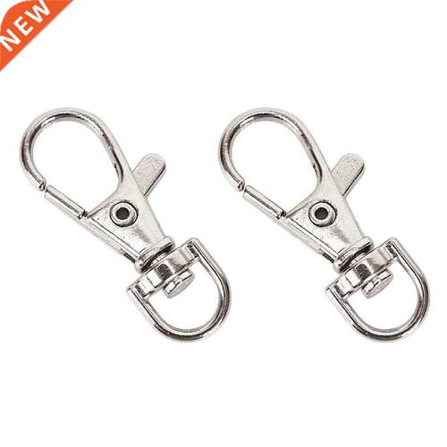 10Pcs Swivel Lobster Silver Clasp Clips Key Hook Key Ring