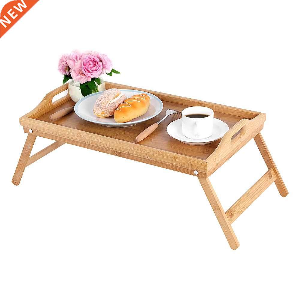 Folding Baboo Coputer Desk Wood Bed Tray Breakfast Laptop