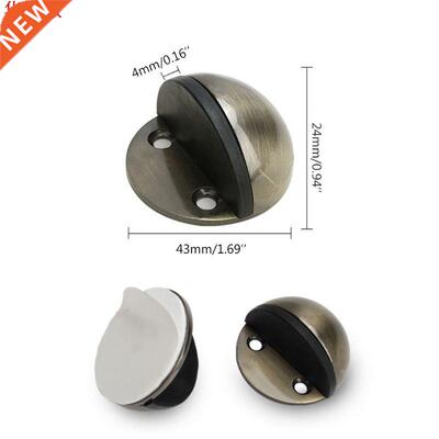 Stainless Steel Rubber Door Stopper No Piercing Hidden Stick