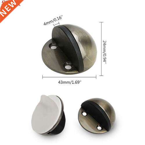 Stainless Steel Rubber Door Stopper No Piercing Hidden Stick
