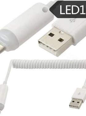 1m USB 2.0 Male A to Micro USB 5-pin Data Cable with LED