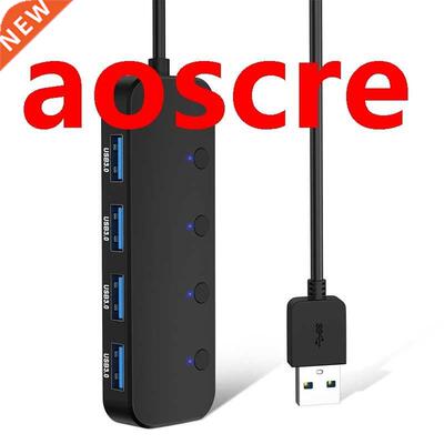 USB .0 Hub 4 Port USB Distributor Data Hub with Independent