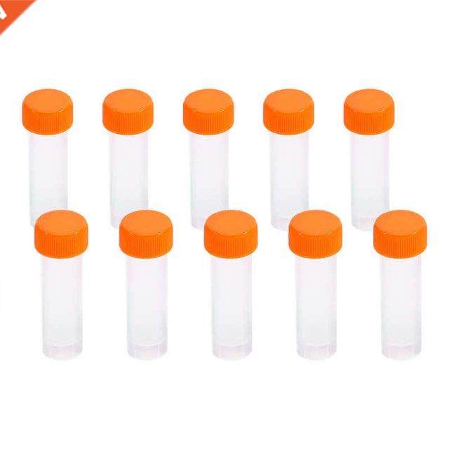 Tijeras 10pcs 5ml Plastic Frozen Test Tubes Vial Screw Seal