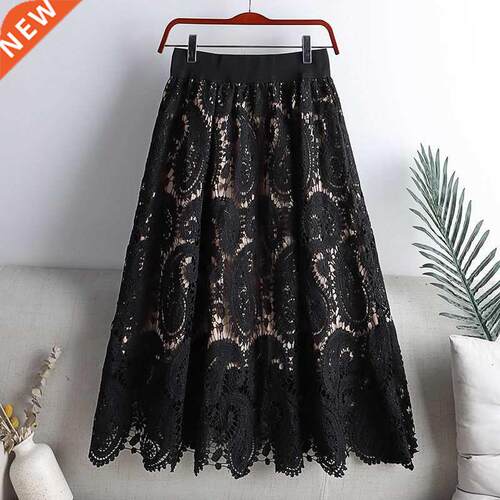 Vntage Elegant Hook Flower Hollow Pasley Lace Skrt 2022 S