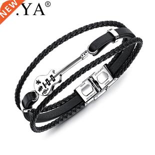 V.YA Multilayer Genuine Leather Guitar Man Bracelets Class