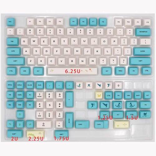 Mechanical Keyboard Keycaps Custom XDA Profile 129 Keys Dye