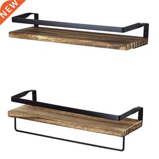 Wall Shelf Wooden Storage Rack Holder Bathroom Storage Shelf