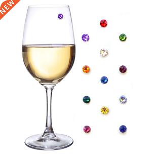 Crystal Magnetic Wedding Wine Glass Charms Markers Glasses S