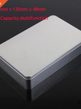 Reusable Metal Silver Big Storage Box Tin Empty Case Multipu