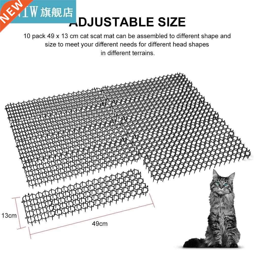 10 Pack Cat Scat Strips Pet and Dog Deterrent Prickle Mat An