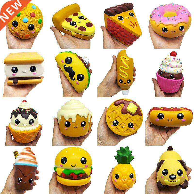 squeeze toy cheese chocolate biscuit cute gourmet toy sress