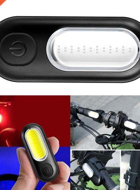 USB Charging COB Bike Taillight Bicycle Helmet Accessories W