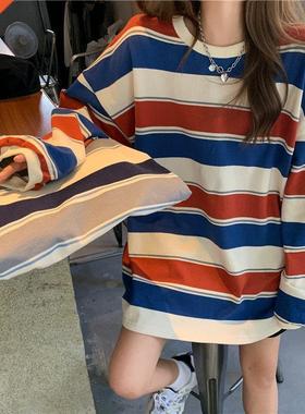 sprng autumn Strped hoodes women fashon Long Sleeve Hood