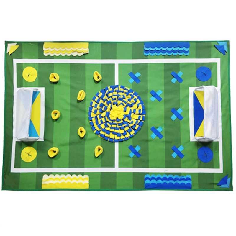 Rectangular Football Field Dog Snuffle Feeding Mat Round Pet