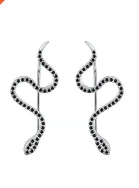New 925 Sterling Silver Jewelry Engagement Snake Drop Earrin