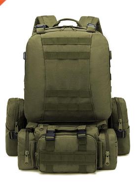 50L Tactical Backpack,Men's Military Backpack,4 in 1Moll