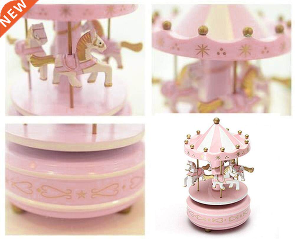 merry-go-round wooden music box geometric music baby room de