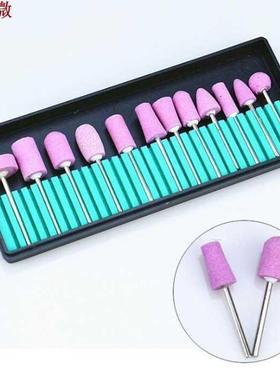 12pcs Quartz Stone Nail Drill Bits Electric Machine 3/32 Gri