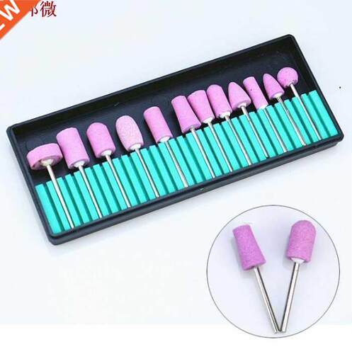 12pcs Quartz Stone Nail Drill Bits Electric Machine 3/32 Gri
