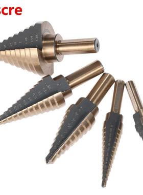 5pcs High Speed Steel 4241 Step Drill Bit Set Round Shank Tw