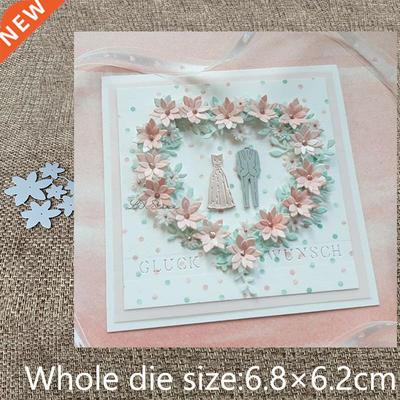 New Design Craft Metal stencil mold Cutting Dies 6pcs flowe