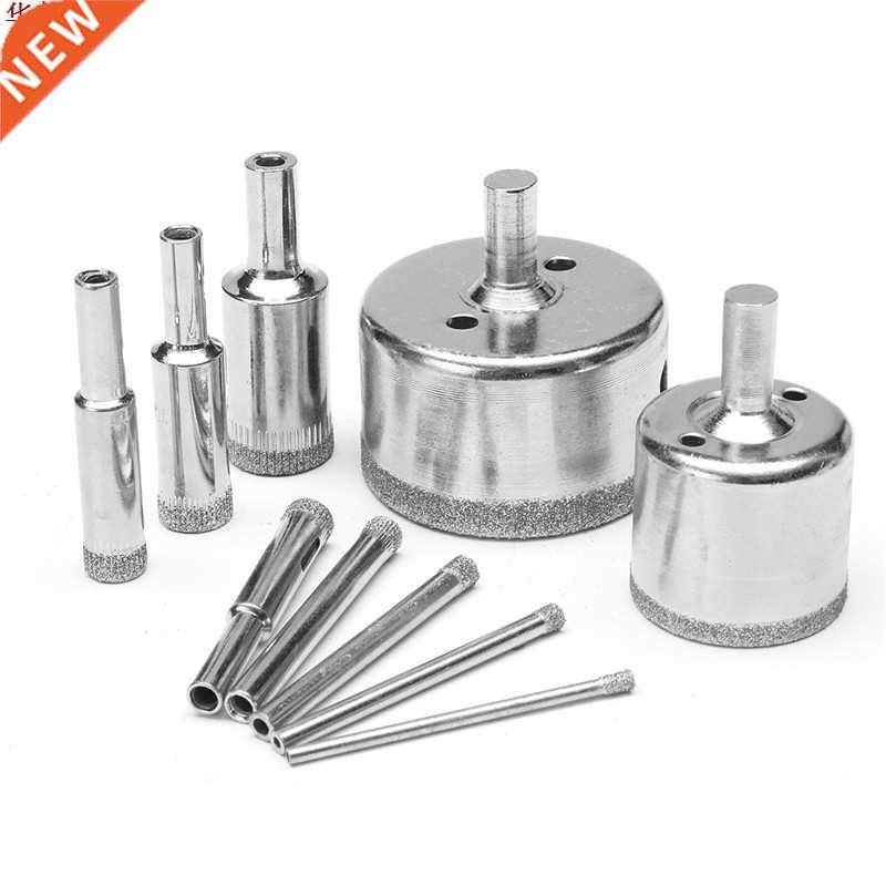 10pcs 3-50mm Diamond Drill Bits Set Glass Marble Granite Hol