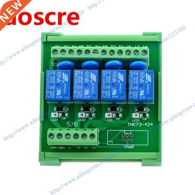 4 channels 24V 10A DIN rail mount Relay Module driver board