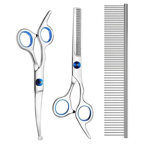 Pack Dog Grooming Scissors with Safety Round Tip, Perfect