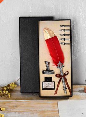 New Vintage Feather Pen Set Birthday Gift Valentine's Da